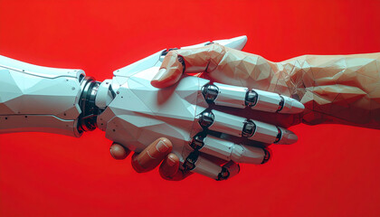 Human and robot handshake collaboration