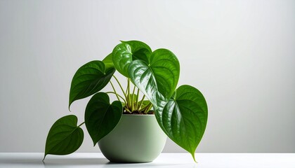 betel leaf plant growing lush and healthy in a clean modern pot