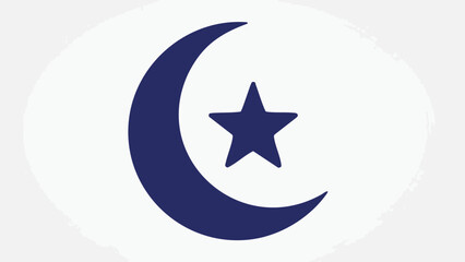 Obraz premium Islamic Symbol Crescent Moon and Star