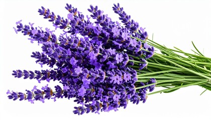 Fragrant Lavender Bouquet: A close-up shot showcases a vibrant bundle of lavender, its delicate purple blossoms and verdant stems exuding a sense of freshness and natural beauty.