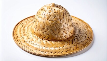 woven hat  made from natural fibers (straw  rattan  or pandan)