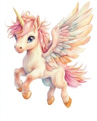 Cute unicorn character design. Print on a T-shirt or stickers.