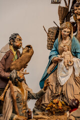 Fototapeta premium The Neapolitan nativity scene (in Neapolitan 'o presebbio) is a representation of the birth of Jesus traditionally set in eighteenth-century Naples.