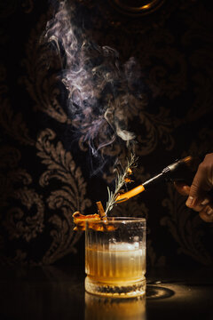 Smoking Rosemary Cocktail