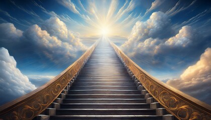 Fototapeta premium Painting Of Stairway To Heaven