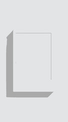 blank white board on white background