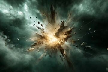 Cosmic collapse creates a spectacular burst of energy and matter in deep space