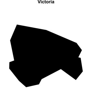 Victoria (England) blank outline map