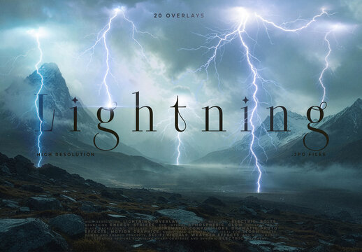 20 Realistic Thunder Lightning Overlays
