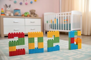 Fototapeta premium Colorful Lego Bricks Assembled To Show The Number 2026