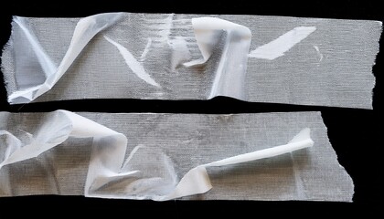 Textured White Washi Tape Strips Scrapbooking Masking Tape Piece On Transparent Background