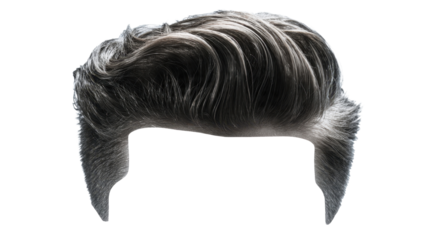 Gray pompadour hairstyle for men