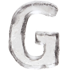 Transparent alphabet letters made of frozen ice and strange clear liquid texture, isolated on white, black and blue background. Surreal icy typography set in PNG with glossy liquid effect.