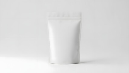 A white tube of Pouch or pharmaceutical product on a plain background