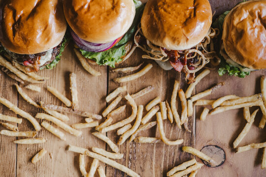 Burgers with Fries