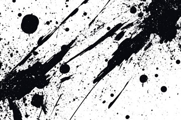 Abstract black ink splash background