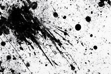 Monochrome ink explosion with dynamic motion