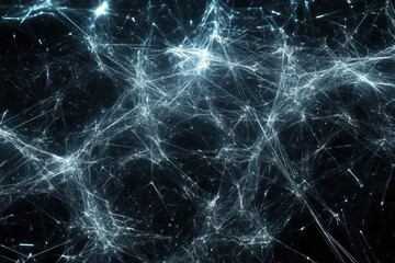 Digital connection network background in blue tones