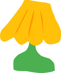 Hand drawn cute cartoon desk lamp, reading light on bedside