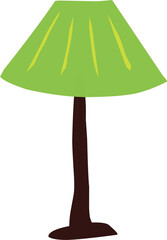 Hand drawn cute cartoon desk lamp, reading light on bedside