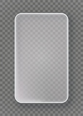 Glassmorphism banner UI design element isolated on transparent background. Frosted glass shapes for web, app, button, banner, social media, design projects