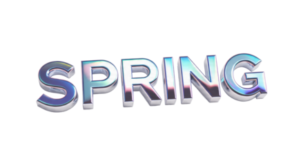 Chrome spring word text effect