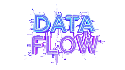 Data Flow Neon Glowing Effect