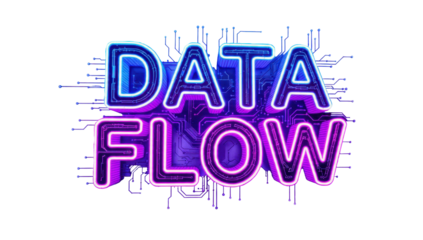 Data flow neon style