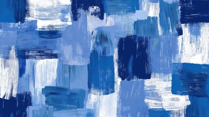 Abstract blue brush strokes texture in varying shades and patterns.