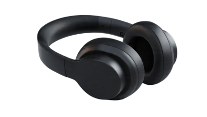 Modern Black Wireless Headphones