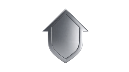 Shield with house roof shape