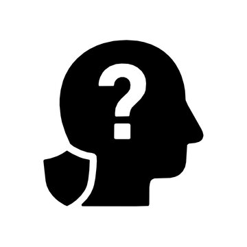 Knowledge-based authentication KBA security solid glyph icon (vector)