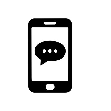 SMS one-time password phone verification solid glyph icon (vector)