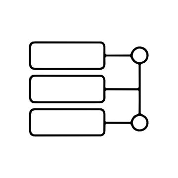 High Bandwidth Memory Single-Stroke Outline Vector Icon