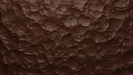 Dark brown cracked earth texture background with rough surface