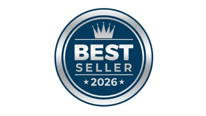 Best seller 2026 badge with crown and star rating