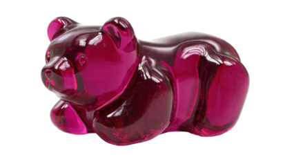 Transparent Pink Gummy Bear Candy