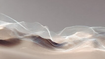 Abstract waves mesh network background