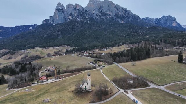 Fi&egrave; allo Sciliar, Church of Sant'Antonio. Dolomites