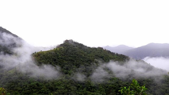 Misty andean mountains