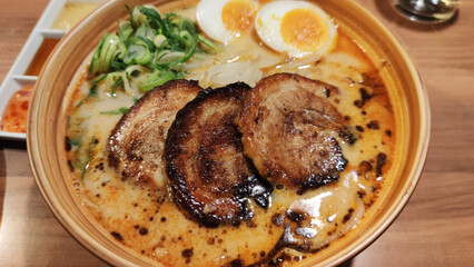 Steaming Hot Bowl of Traditional Japanese Ramen