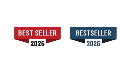 Best seller and bestseller badges for 2026 with modern design