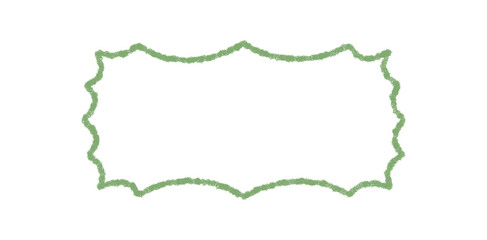 Naklejka premium Groovy crayon rectangle sketch border outline forms a retro label with playful frame and chalk doodle shape. Y2k inspired rectangle background, artistic outline edge, creative label border.