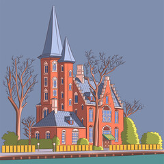 Minnewater House in Bruges Belgium