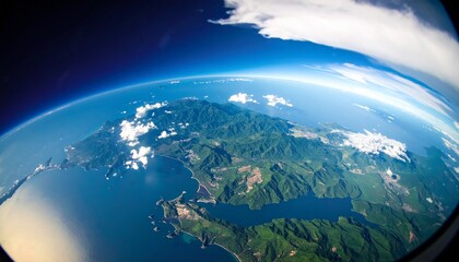 地球 惑星 成層圏 境界 壮大 生命 宇宙 蒼天 湾曲 雲海 大地 紺碧 地平線 希望 未知 雄大 循環 奇跡 浮遊感 永遠