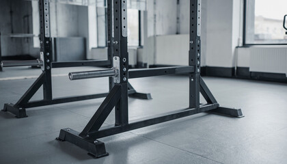 Obraz premium Empty squat rack in gym