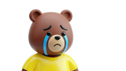 Sad Crying Cartoon Bear