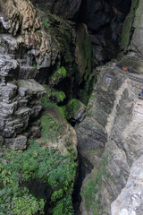 Fototapeta premium Longshuixia Stitched Scenic Spot or Longshui Fissure Gorge located at Wulong, China