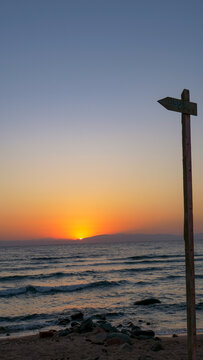 Sunrise from a Dahab in the Red Sea 