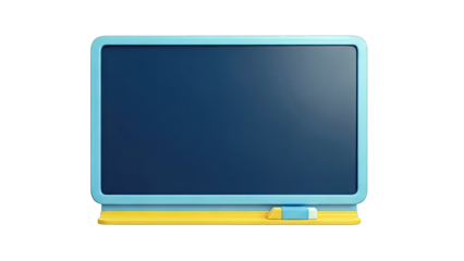 Children's Blue and Yellow Blackboard with Eraser